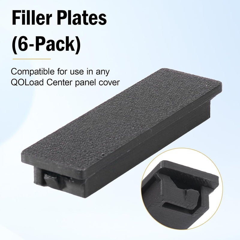 EAORBD Square Breaker Panel Cover for Schneider Electric Homeline Square D QO Filler Plates QOFPCP Circuit Breaker Cover, 0.7inch 6-Pack - Image 5